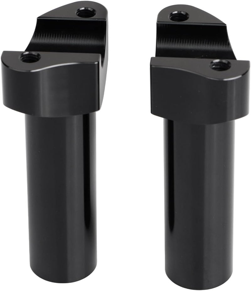 YDLMT Aluminum 4.5" Straight Handlebar Risers Fit for Harley 1 inch Handlebars Heritage Softail Dyna Street bob Sportster XL 883 1200, Black - Image 1